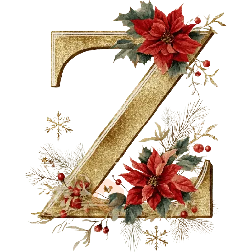 🎄Alfabeto Elegante Navidad abc sticker 19