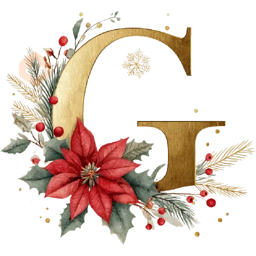 🎄Alfabeto Elegante Navidad abc sticker 24