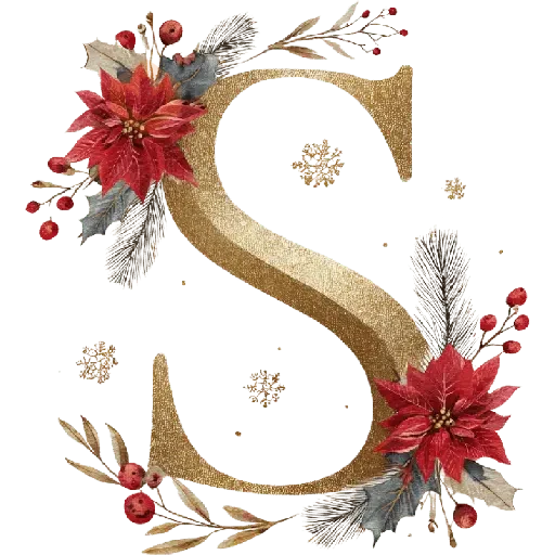 🎄Alfabeto Elegante Navidad abc sticker 11