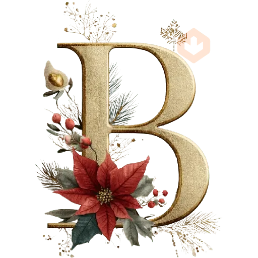 🎄Alfabeto Elegante Navidad abc sticker 12