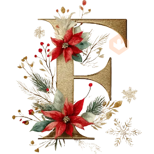 🎄Alfabeto Elegante Navidad abc sticker 23