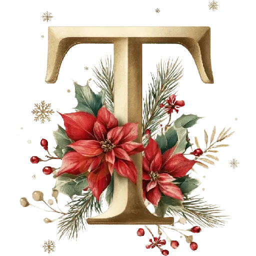 🎄Alfabeto Elegante Navidad abc sticker 13