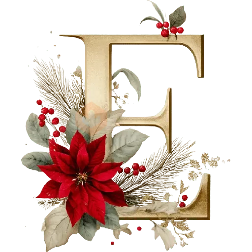 🎄Alfabeto Elegante Navidad abc sticker 22