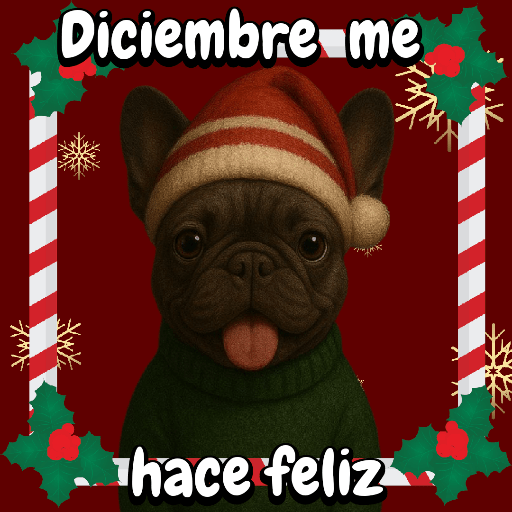 Navidad Bulldog templates🐾🎄✨ preview