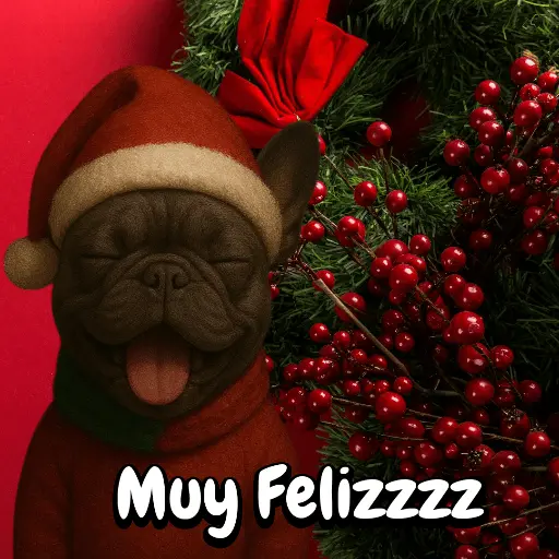 Navidad Bulldog templates🐾🎄✨