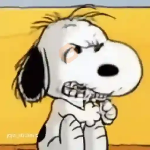 🐾Snoopy enojado 😡 5 🦴 sticker 11