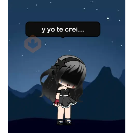 gacha life sad sticker 25