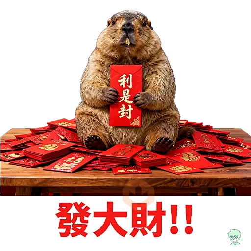 旱獺新年包 sticker 15