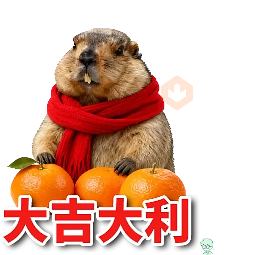旱獺新年包 sticker 19