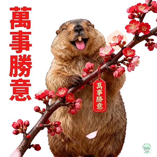 旱獺新年包 sticker 17