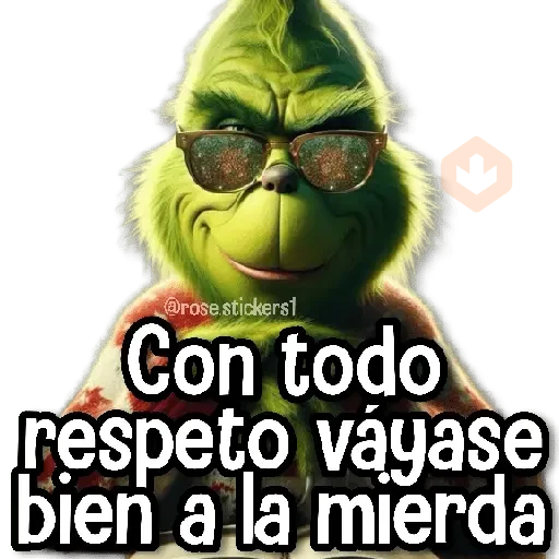 😎El Grinch Moderno 2🎄 sticker 16