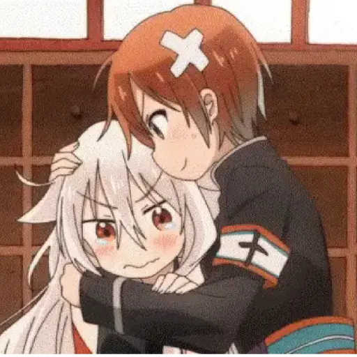 anime hug/abrazo