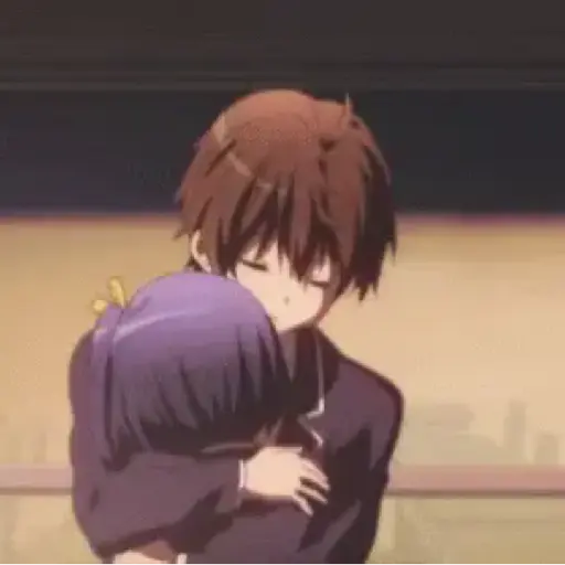anime hug/abrazo