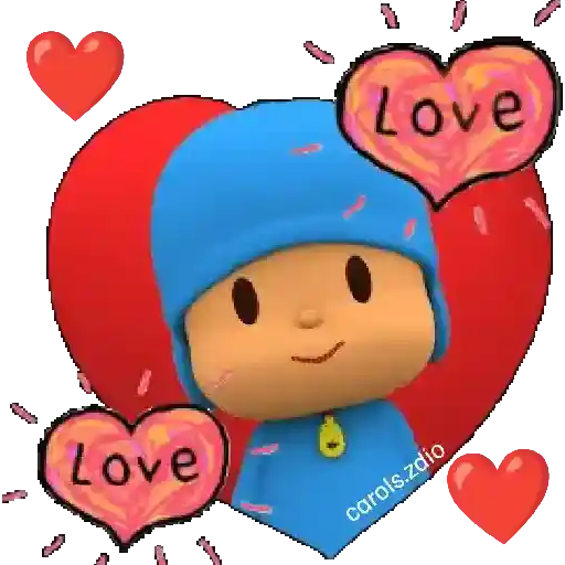 ❤️🧢Pocoyó Amor y Amistad🧢❤️ sticker 16