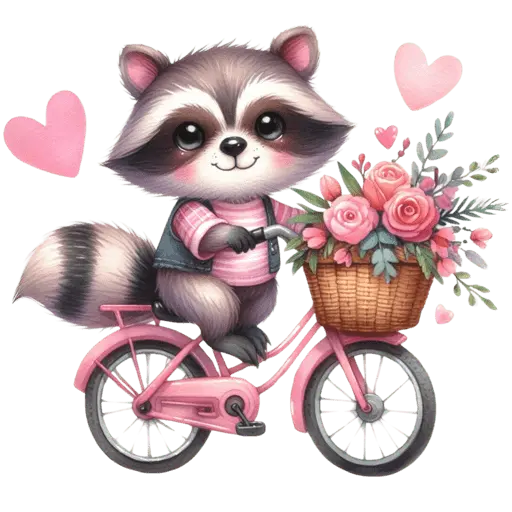 Cute Mapache San Valentín 🦝🩷