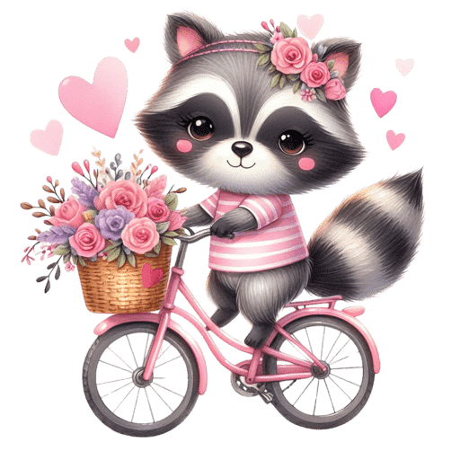 Cute Mapache San Valentín 🦝🩷 preview