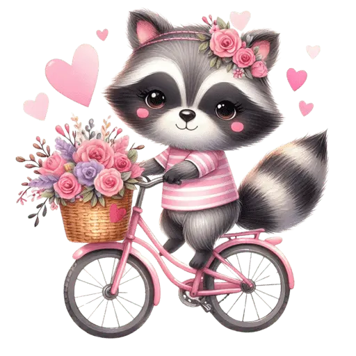 Cute Mapache San Valentín 🦝🩷