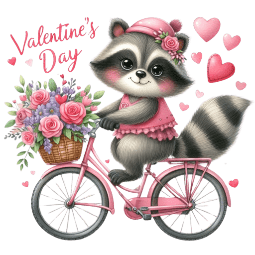 Cute Mapache San Valentín 🦝🩷 preview