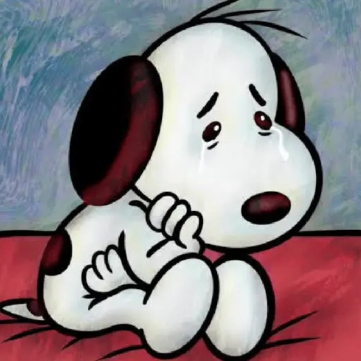 🐶 Snoopy Triste / Sad 😢