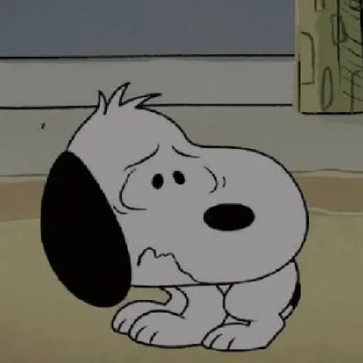 🐶 Snoopy Triste / Sad 😢