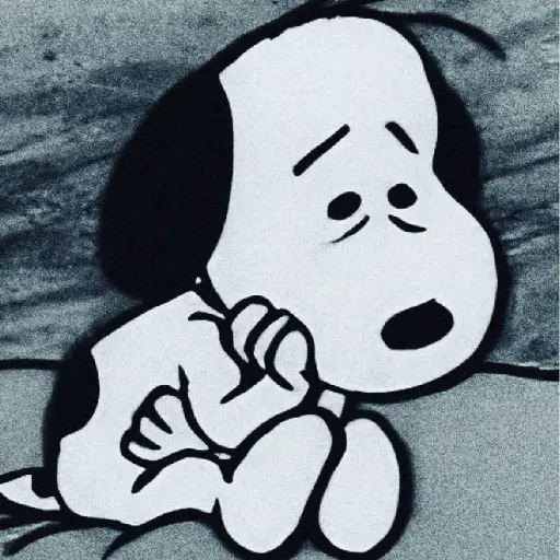 🐶 Snoopy Triste / Sad 😢