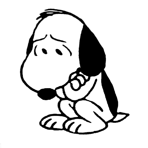 🐶 Snoopy Triste / Sad 😢 preview