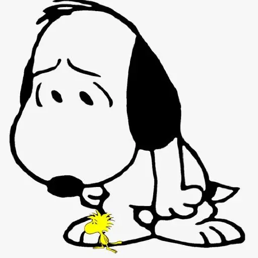 🐶 Snoopy Triste / Sad 😢