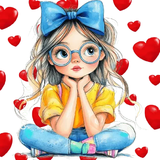 💝❤️ Niñas Cute San Valentín❤️💝 sticker 12