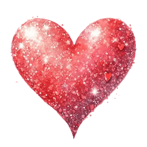 Corazón Glitter San Valentín❤️