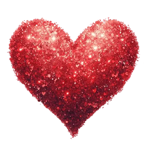 Corazón Glitter San Valentín❤️