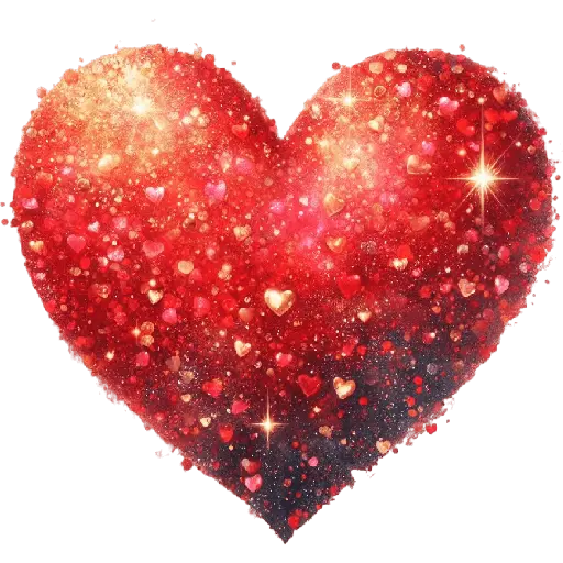 Corazón Glitter San Valentín❤️