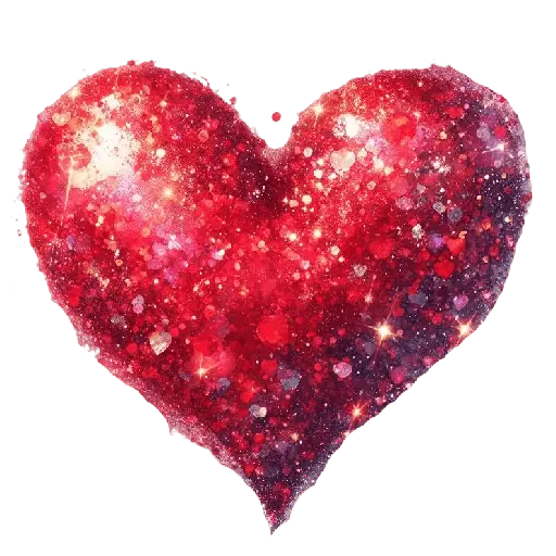 Corazón Glitter San Valentín❤️