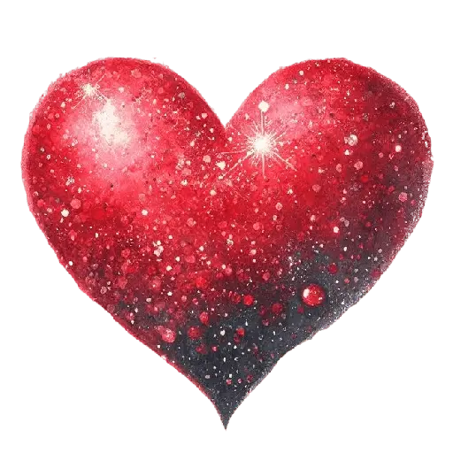 Corazón Glitter San Valentín❤️