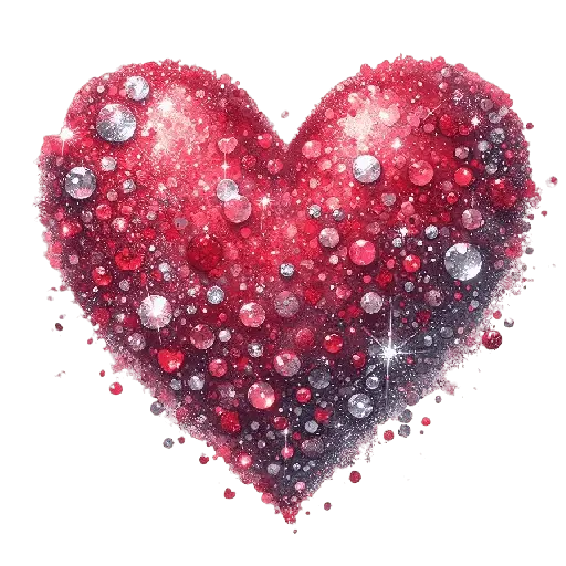 Corazón Glitter San Valentín❤️