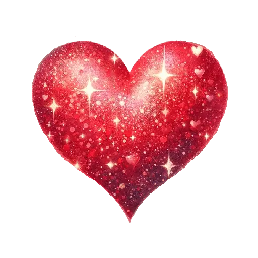 Corazón Glitter San Valentín❤️
