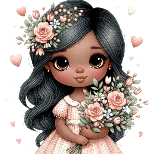 Niña con Ramo San Valentín 💐❤️