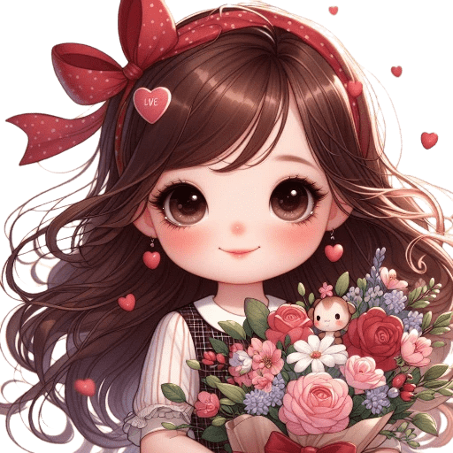 Niña con Ramo San Valentín 💐❤️ preview