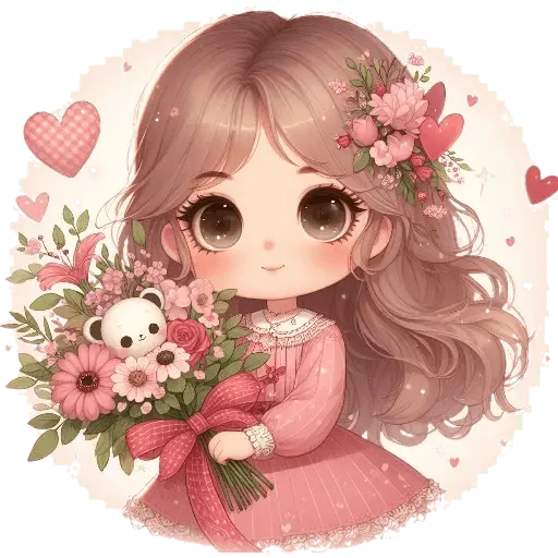 Niña con Ramo San Valentín 💐❤️