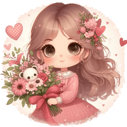 Niña con Ramo San Valentín 💐❤️ preview