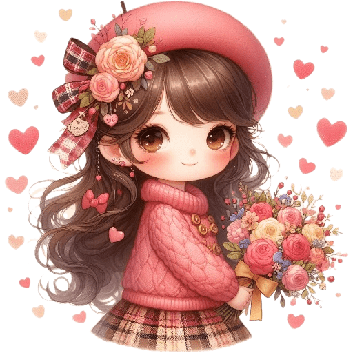 Niña con Ramo San Valentín 💐❤️ preview