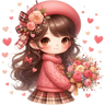Niña con Ramo San Valentín 💐❤️