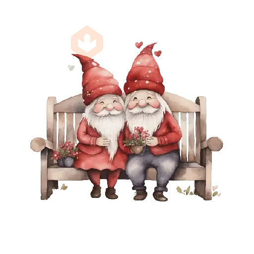 Cute Gnomo San Valentín ❤️ sticker 12