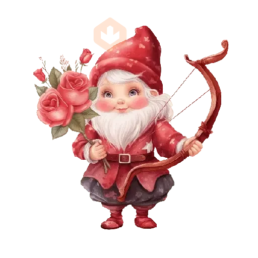 Cute Gnomo San Valentín ❤️ sticker 13