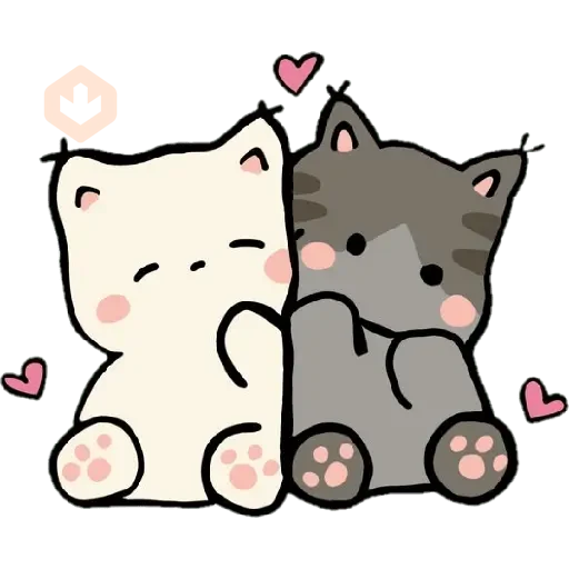 amor de gatitos animados 💜 sticker 12