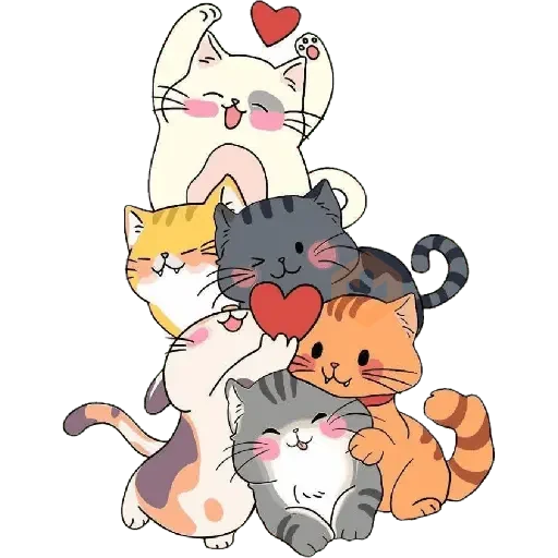 amor de gatitos animados 💜 sticker 11