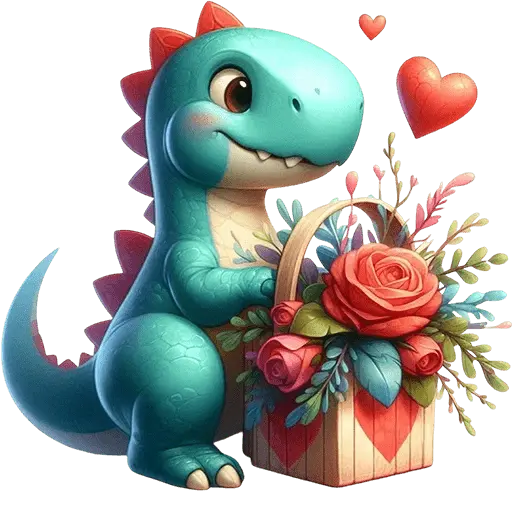 Dinosaurio San Valentín ♥️🦖