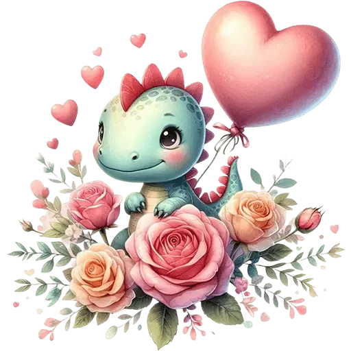Dinosaurio San Valentín ♥️🦖