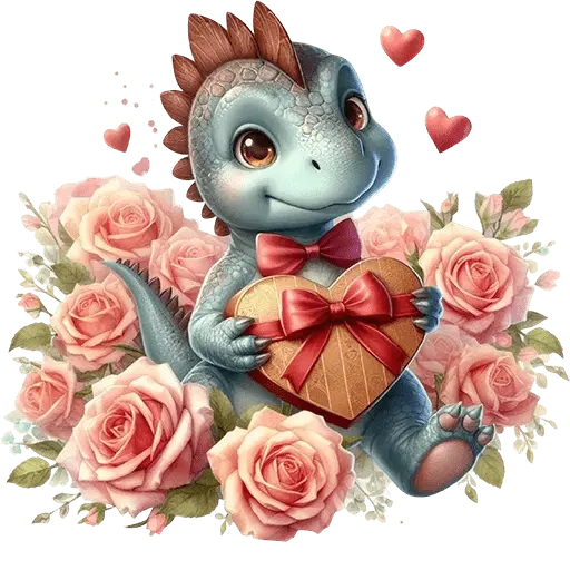 Dinosaurio San Valentín ♥️🦖