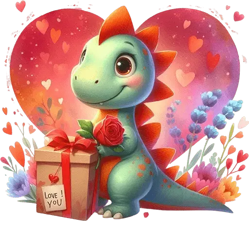 Dinosaurio San Valentín ♥️🦖