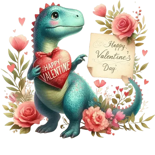 Dinosaurio San Valentín ♥️🦖